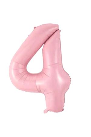 4 Rakam Folyo Balon Pembe 76 cm