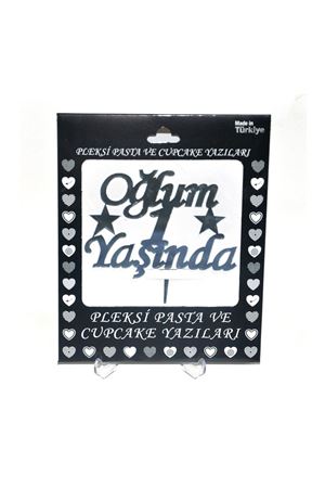 Oğlum 1 Yaşında Pleksi Gümüş