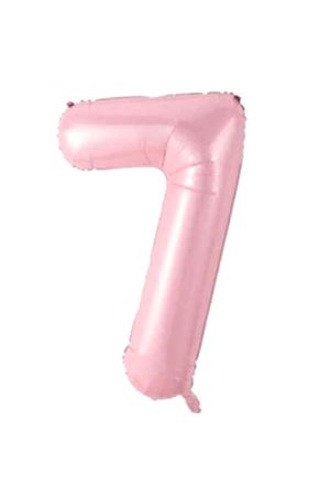 7 Rakam Folyo Balon Pembe 76 cm