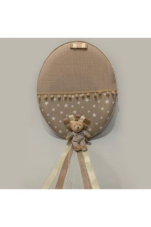 Bebek Kapı Süsü Ayıcıklı Krem