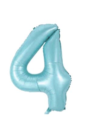 4 Rakam Folyo Balon Mavi 76 cm