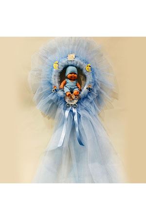 Bebek Kapı Süsü Yuvarlak Mavi