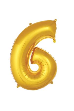 6 Rakam Folyo Balon Altın 76 cm