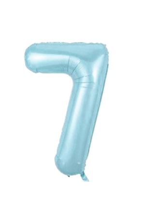 7 Rakam Folyo Balon Mavi 76 cm