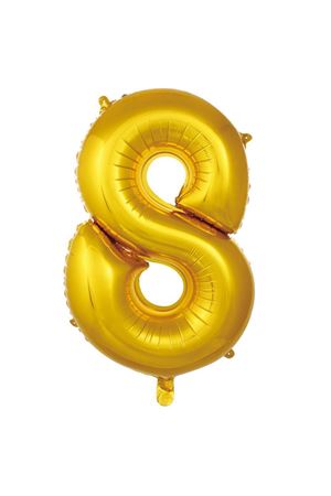 8 Rakam Folyo Balon Altın 76 cm