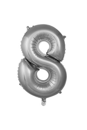 8 Rakam Folyo Balon Gümüş 76 cm