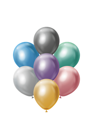 Krom Balon Kalisan 12" Karışık 50'li