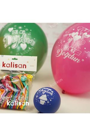 İyi ki Doğdun Baskılı Balon Kalisan 12" 25'li