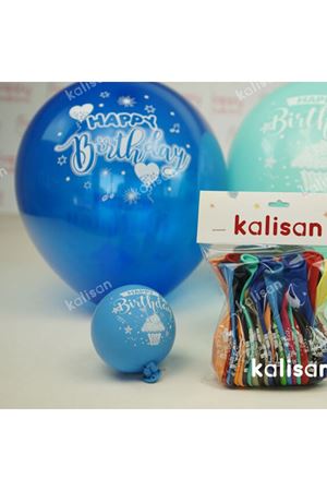H.Birthday Karışık Baskılı Balon Kalisan 12" 25'li