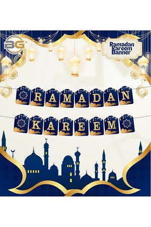 Banner Ramadan Kareem Mavi