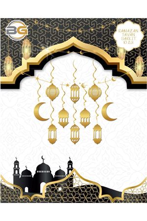 Tavan Süs Ramazan Metalize 10'lu