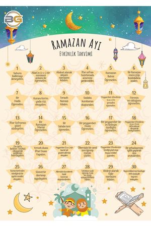 Ramazan Etkinlik Takvimi Sarı