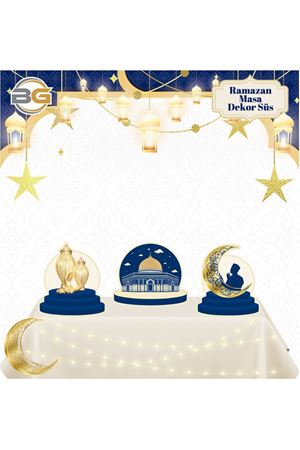 Masa Üstü Süs Ramazan Mavi