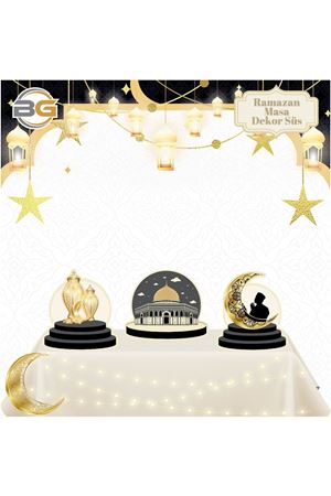 Masa Üstü Süs Ramazan Siyah