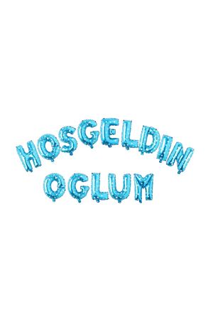 Yıldızlı Hoşgeldin Oğlum Folyo Balon Mavi 40 cm