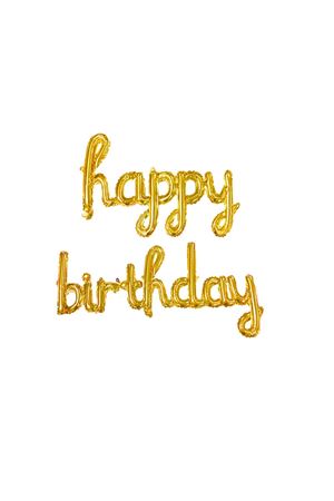 Happy Birthday El Yazılı Folyo Balon Gold