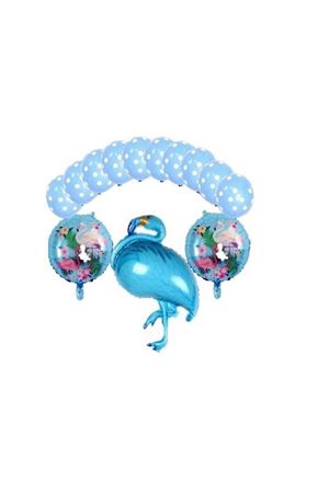 Flamingo Set Folyo Balon Mavi
