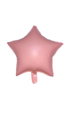 Yıldız 18" Makaron Pembe Folyo Balon