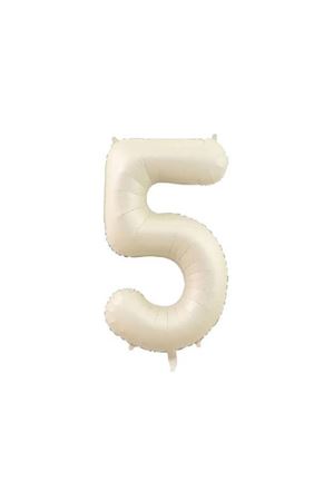 5 Rakam Folyo Balon Krem 76 cm