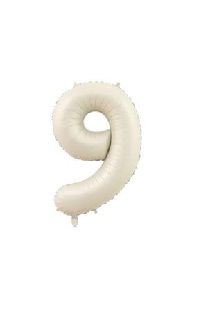 9 Rakam Folyo Balon Krem 76 cm