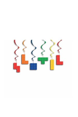 Renkli Bloklar Tavan Süsü 6 Adet