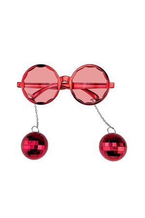 Gözlük-2456 Disko Topu Kırmızı