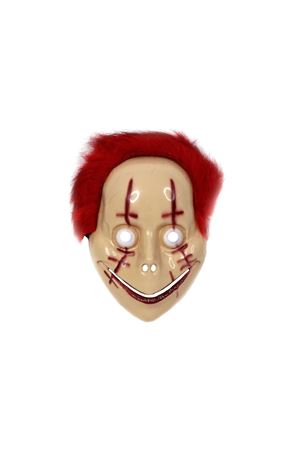 Palyaço Maske-22334 Kızıl Saçlı