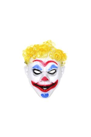 Palyaço Maske-22347 Renkli Saçlı