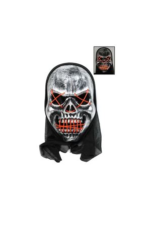 Işıklı Maske-22339 Astarlı Kurukafa Turuncu Işıklı