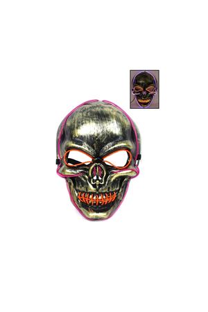 Işıklı Maske-22338 Kurukafa Mor-Turuncu