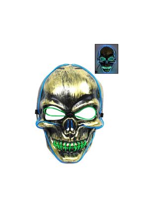 Işıklı Maske-22338 Kurukafa Mavi Yeşil