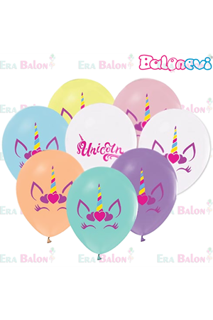 Unicorn Baskılı Balon 100'lü