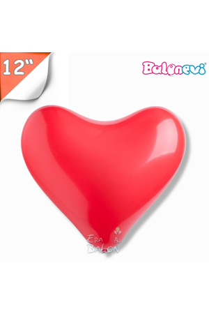 Balon Pastel Balonevi 12" Kalp Kırmızı