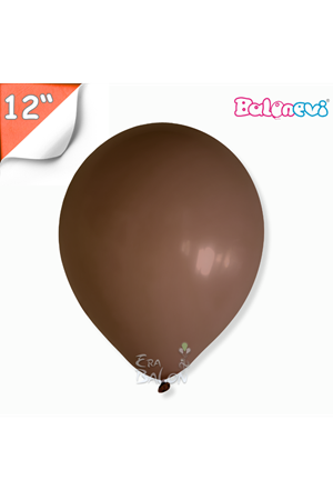 Balon Pastel Balonevi 12" Kahverengi