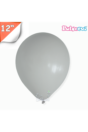 Balon Pastel Balonevi 12" Gri