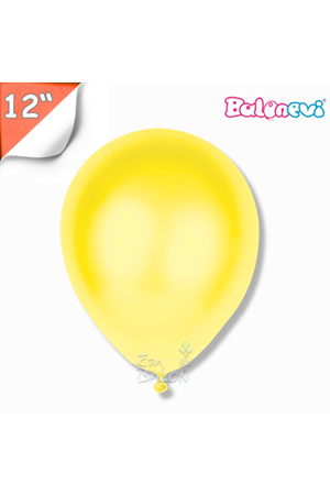 Balon Metalik Balonevi 12" Sarı