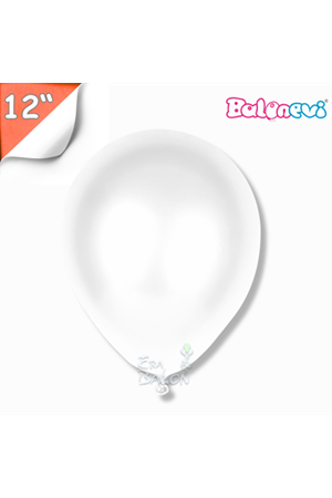 Balon Metalik Balonevi 12" Beyaz