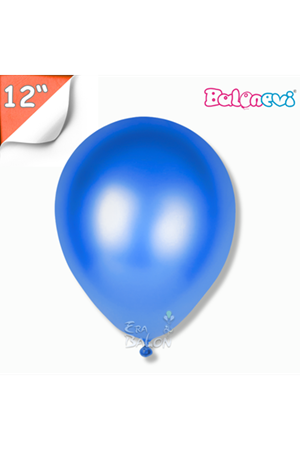 Balon Metalik Balonevi 12" Koyu Mavi
