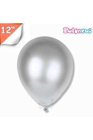 Balon Metalik Balonevi 12" Gümüş