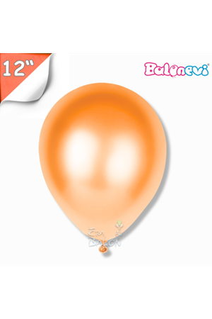 Balon Metalik Balonevi 12" Turuncu