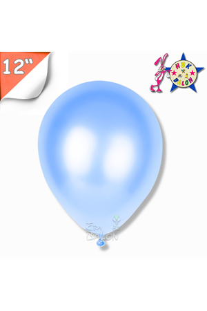 Balon Metalik Hbk 12" Açık Mavi
