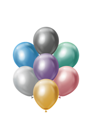 Krom Balon Kalisan 12" Karışık 50'li
