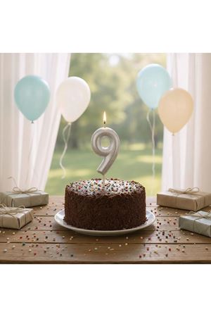 Rakam Mum 9 Yaş Gümüş