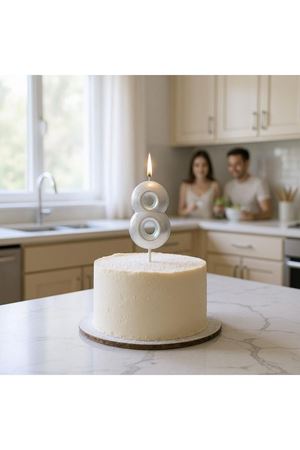 Rakam Mum 8 Yaş Gümüş