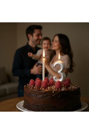 Rakam Mum 3 Yaş Gümüş