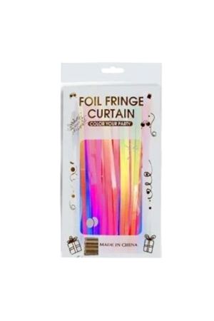 Metalize Arka Fon Perde Gökkuşağı