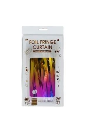 Metalize Arka Fon Perde Koyu Gökkuşağı