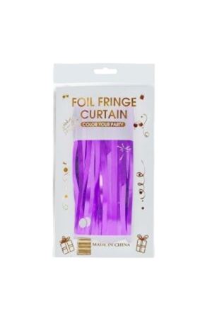 Metalize Arka Fon Perde Mor