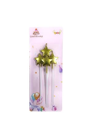 Pasta Mumu Çubuklu Yıldız 4'lü Gold