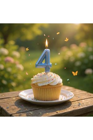 Rakam Mum 4 Yaş Mavi